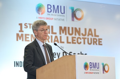 Jeffrey Sachs at BML Munjal University: Achieving Viksit Bharat by 2047 needs Investing in mass education and Technology