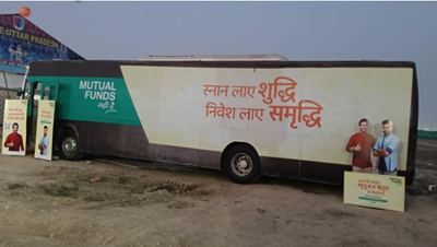amfi bus branding kumbh mela