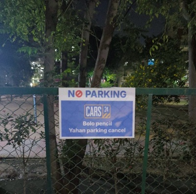cars24 introduces a no parking campaign in gurugram