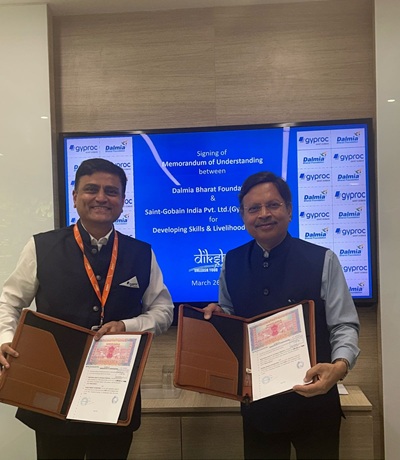 Dalmia Bharat Foundation Partners with Gyproc India to Introduce Drywall and False Ceiling Training