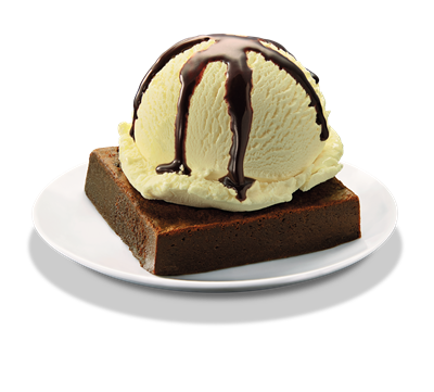 vanilla affair brownie sundae