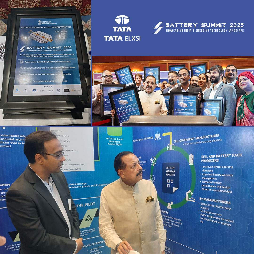 Tata Elxsi Presents Battery Aadhaar Powered by MOBIUS+ at Battery Summit 2025