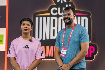 nikhat zareen with naresh krishnaswamy